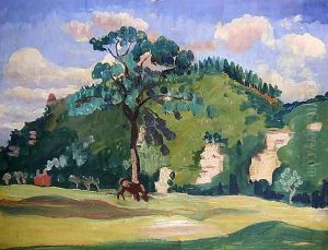 Landscape with a grazing horse by James Dickson Innes