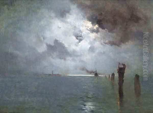 The Venetian lagoon at night - view 1