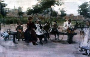 The Park Bench Amsterdam by Isaac Lazarus Israels