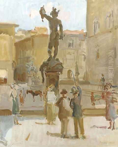 Ancient beauty visitors at The Piazza della Signoria, Florence - view 1