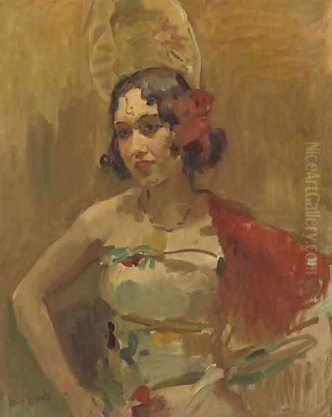 Danseres met roode sjaal a Spanish beauty - view 1