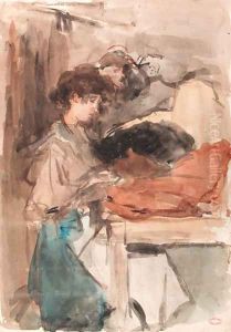Seamstresses at work in Paguin's studio, Paris