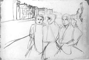 Three waspitten along a canal Three waspitten along a canal