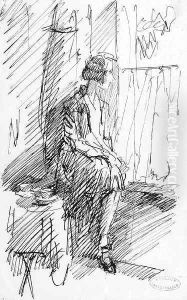 A cup of tea by Isaac Lazarus Israels