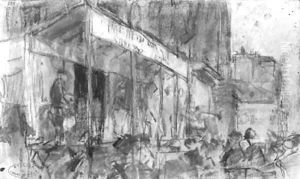 On stage, Paris by Isaac Lazarus Israels