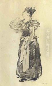 The evening-dress by Isaac Lazarus Israels