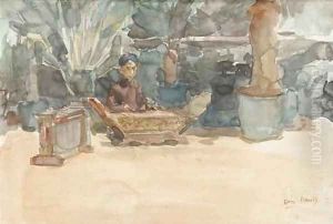 The Gamalan player by Isaac Lazarus Israels