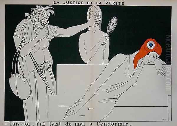 Justice gagging Truth so that Marianne may sleep - view 1