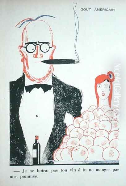 Caricature of Franco American relations - view 1