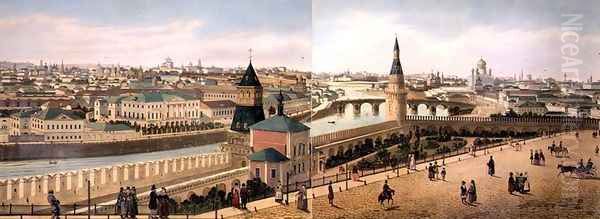View down river from the Kremlin including the Church of Our Saviour - view 1
