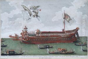 Il Bucintoro by (Giovanni Antonio Canal) Canaletto