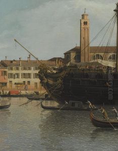 Venice, A View Of The Churches Of The Redentore