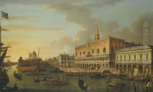 The Molo, Looking West, With The Ducal Palace And The Prison