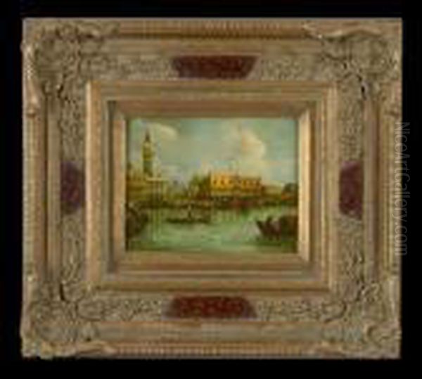 "venetian Canal Scene With A View Of Dodge's Palace" - view 1