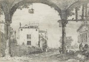 The Colonnade With The Lantern by (Giovanni Antonio Canal) Canaletto