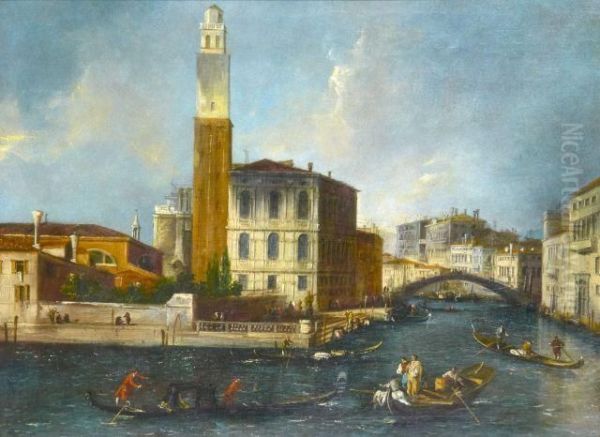Vue Du Canal De Cannaregio Avec Le Palais Labia, Venise - view 1