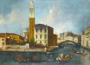 Vue Du Canal De Cannaregio Avec Le Palais Labia, Venise