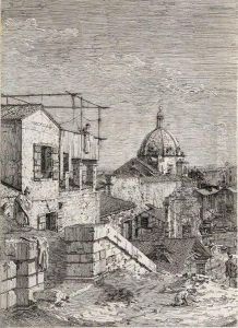The House With The Inscription by (Giovanni Antonio Canal) Canaletto