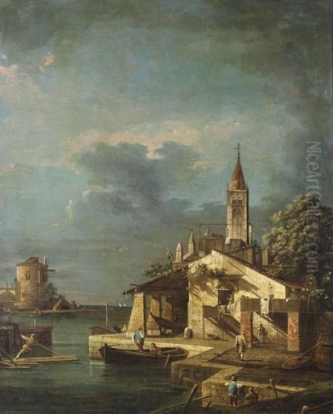 A Capriccio With A House And Tower On Thelagoon - view 1