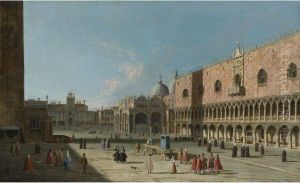 Venice, The Piazza San Marco From The Piazzetta by (Giovanni Antonio Canal) Canaletto