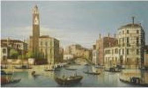 View Of Venice: The Grand Canal, With San Geremia And The Entrance To Canneregio by (Giovanni Antonio Canal) Canaletto