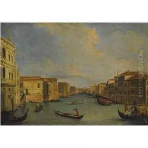 Venice, A View Of The Grand 
Canal Looking North-east From Thepalazzo Balibi Towards The Rialto 
Bridge by (Giovanni Antonio Canal) Canaletto