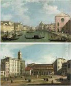 Venezia, Veduta Del Canal Grande Da Santa Croce Verso Gli Scalzi by (Giovanni Antonio Canal) Canaletto