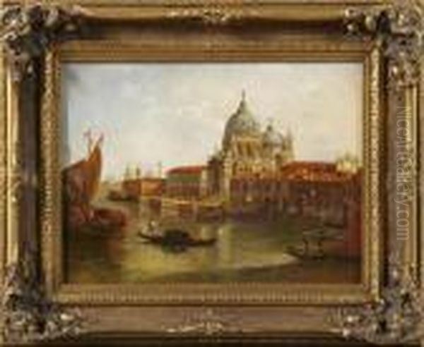 With Gondoliers Infront Of Santa Maria Della Salute - view 1