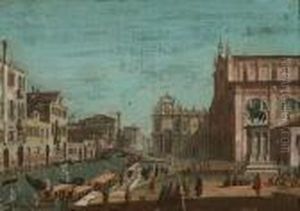Vue Du Campo De San Giovanni E Paolo by (Giovanni Antonio Canal) Canaletto