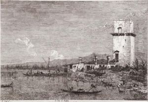 La Torre Di Malghera by (Giovanni Antonio Canal) Canaletto