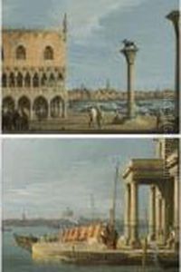 The Piazzetta, Venice by (Giovanni Antonio Canal) Canaletto