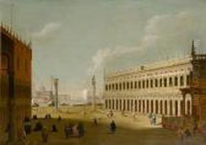 The Piazzetta San Marco, Venice by (Giovanni Antonio Canal) Canaletto