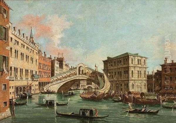 Venedig Mit Blick Aufdie Rialto Brucke Von Norden - view 1