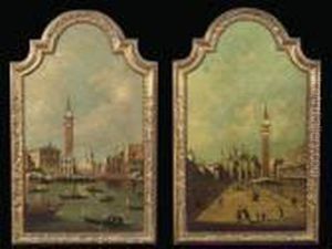 The Piazza Di San Marco With The Basilica Di San Marco by (Giovanni Antonio Canal) Canaletto