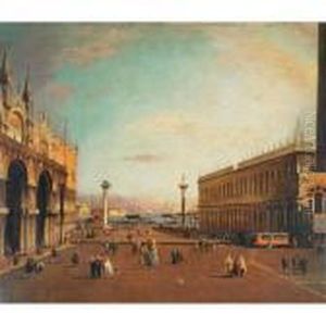 The Grand Canal From Piazza San Marco by (Giovanni Antonio Canal) Canaletto