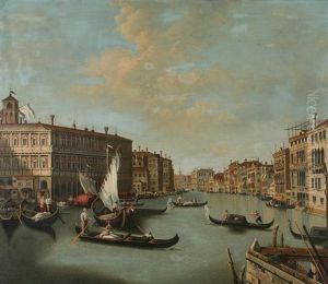 View Of The Grand Canal, Venice by (Giovanni Antonio Canal) Canaletto