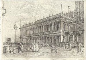 La Libreria. by (Giovanni Antonio Canal) Canaletto