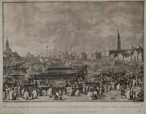 Partenza Del Doge Sul Bucintoro by (Giovanni Antonio Canal) Canaletto