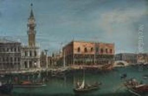 Grand Canal, Venice, With A View Of The Doge's Palace by (Giovanni Antonio Canal) Canaletto