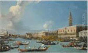 Venice, The Return Of The Bucintoro On Ascension Day by (Giovanni Antonio Canal) Canaletto