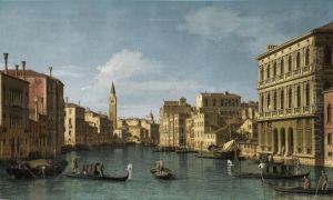 The Grand Canal, Venice, Looking
 North-west From The Ca' Corner Tothe Ca' Contarini Degli Scrigni, With 
The Campanile Of Santa Mariadella by (Giovanni Antonio Canal) Canaletto