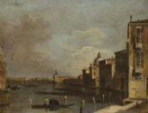 Le Grand Canal Vu Du Campo San Vio, Vers L'eglise De Lasalute by (Giovanni Antonio Canal) Canaletto