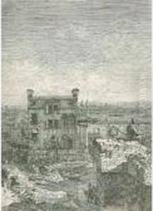 La Casa Con Il Peristilio by (Giovanni Antonio Canal) Canaletto