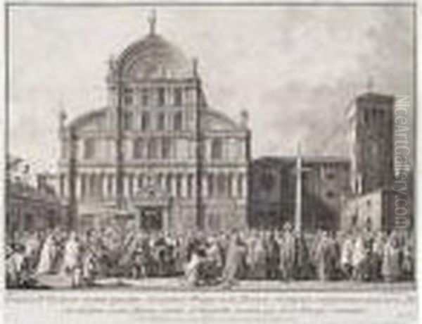 Easter Procession Before The Chiesa Di San Zaccaria - view 1