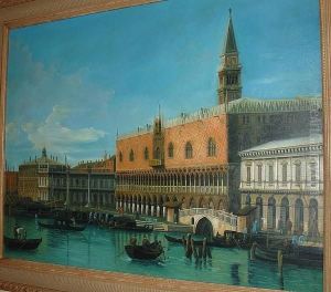 A View Of The Doge's Palace, Venice And Theriva Degli Schiavoni