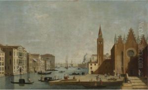 View Of The Grand Canal From Santa Maria Carita To The Bacino Di San Marco by (Giovanni Antonio Canal) Canaletto