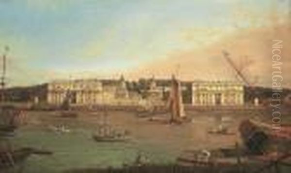 Greenwich Hospital From The North Bank Of The Thames - view 1
