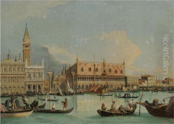 Venice, A View Of The Molo From The Bacino Di San Marco - view 1