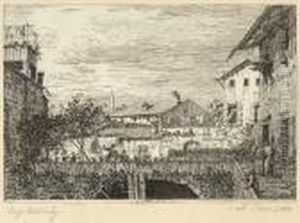 Die Terrasse. by (Giovanni Antonio Canal) Canaletto