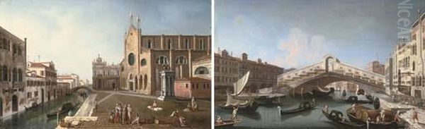 The Rialto, Venice; And Church Of The Frari - view 1